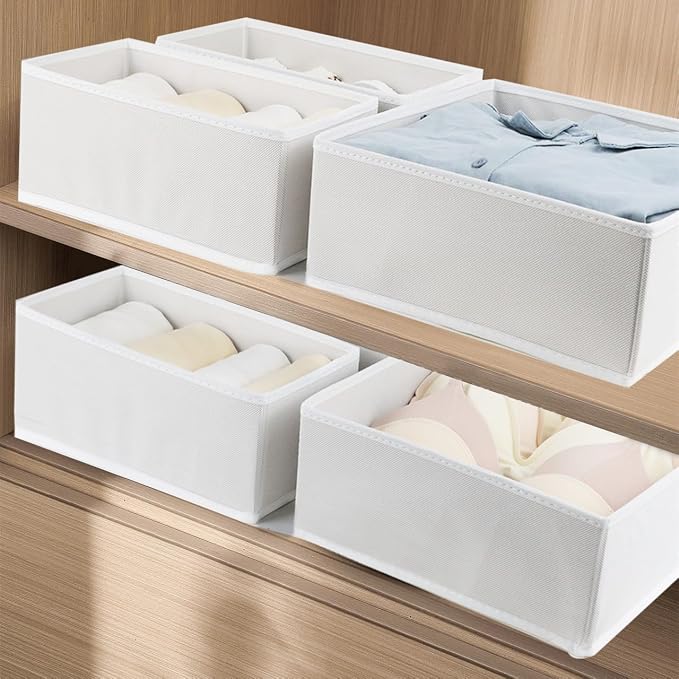 Fordonral 12 Pack Drawer Organizer Clothes, Foldable Fabric Dresser Organizer - Image 4