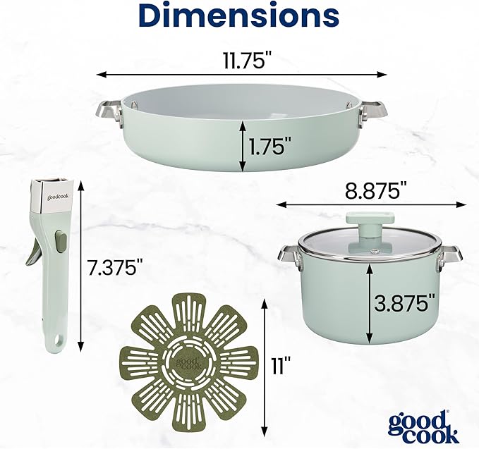 GoodCook Ceramic Cookware Set 5-Piece - Image 5