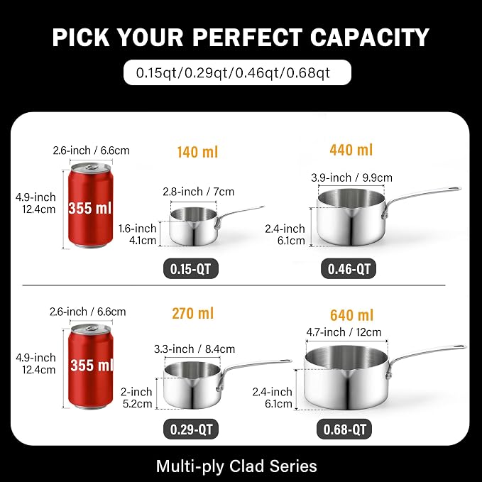 Cooks Standard Stainless Steel Butter Warmer 0.68 QT, 640ml Mini Butter - Image 2