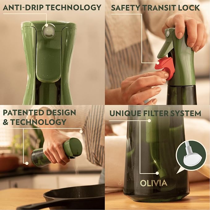 FLAIROSOL OLIVIA Oil Sprayer for Cooking, 200ml Glass Olive Oil Sprayer - Image 3