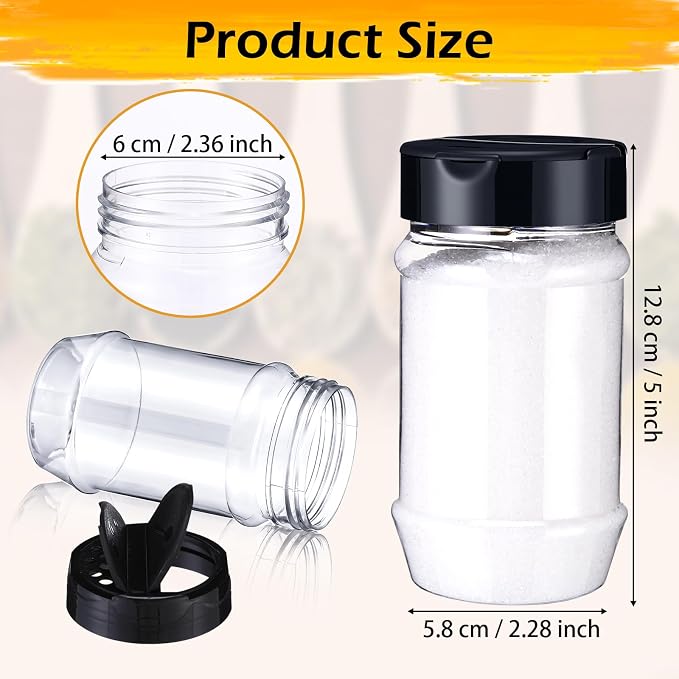 Mimorou 30 Pack Plastic Spice Jars - Image 2