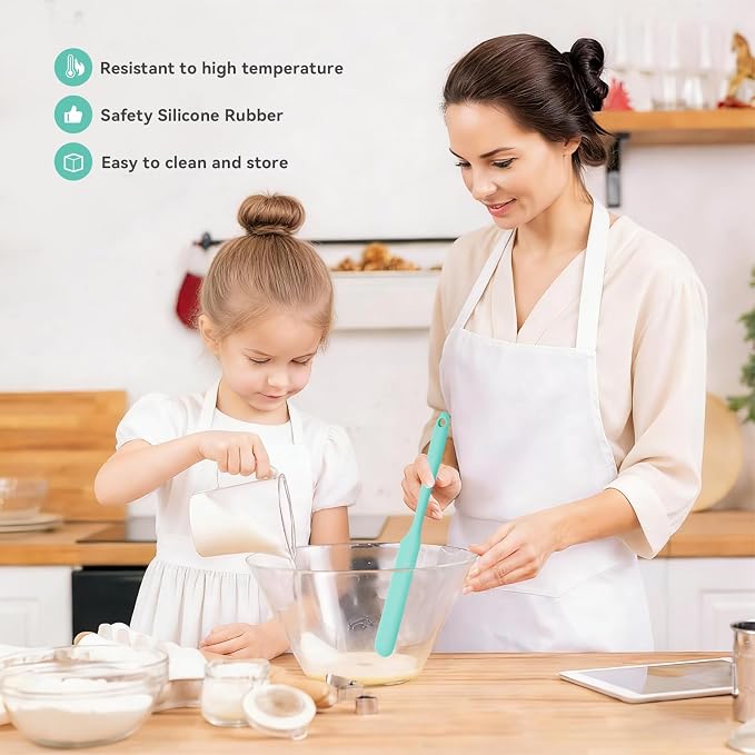 3 Pcs Silicone Jar Spatula Set, Sourdough Spurtle, Jar Scraper, Long Handle - Image 7