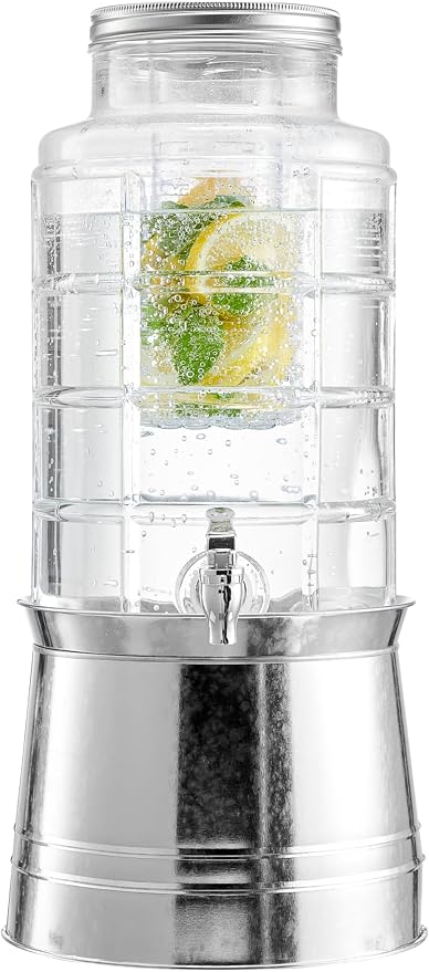 Style Setter Patchwork Beverage Dispenser Cold Drink Dispenser w/ 2.4-Gallon by Stylesetter