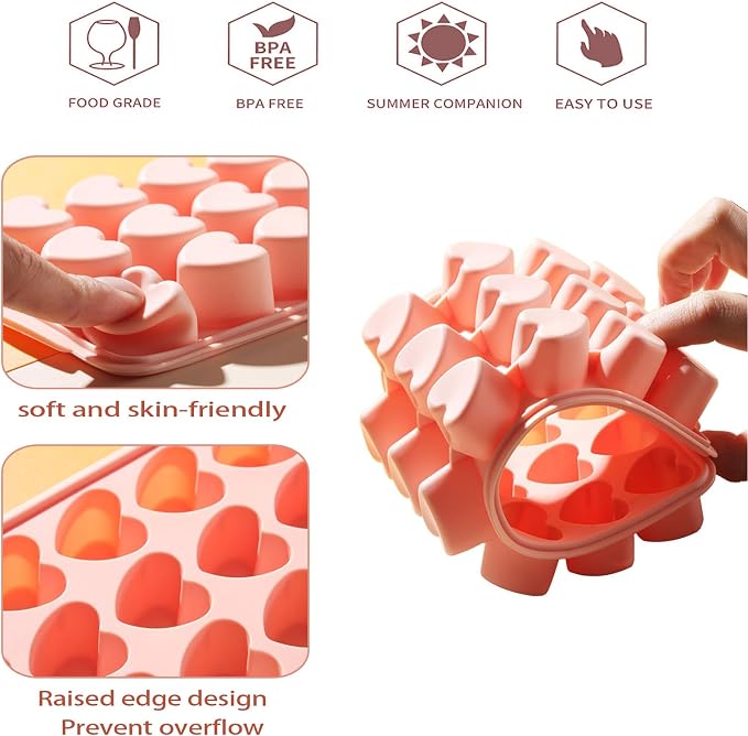 2 Pack Heart-Shaped Ice Cube Trays - Image 3