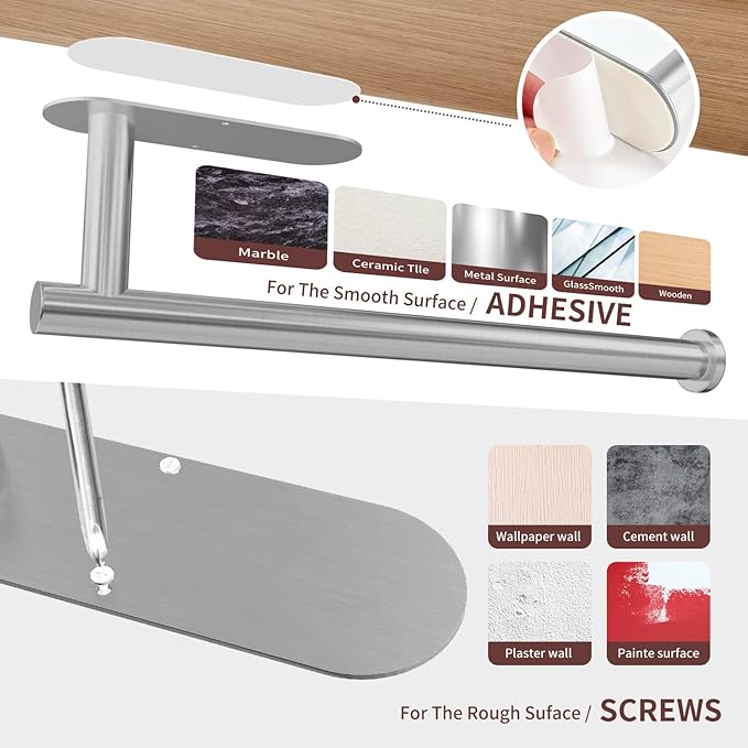 DEKAVA Paper Towel Holder Under Cabinet - Image 6