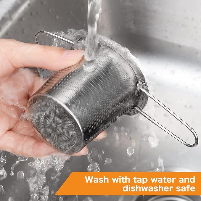 Tea Infuser, Evmliy Stainless Steel Tea Strainer Sitting in Mugs, Tea Infusers - Image 7