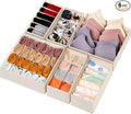 Criusia 6 Pack Sock Underwear Drawer Organizer Dividers, 58 Cell Foldable by Criusia