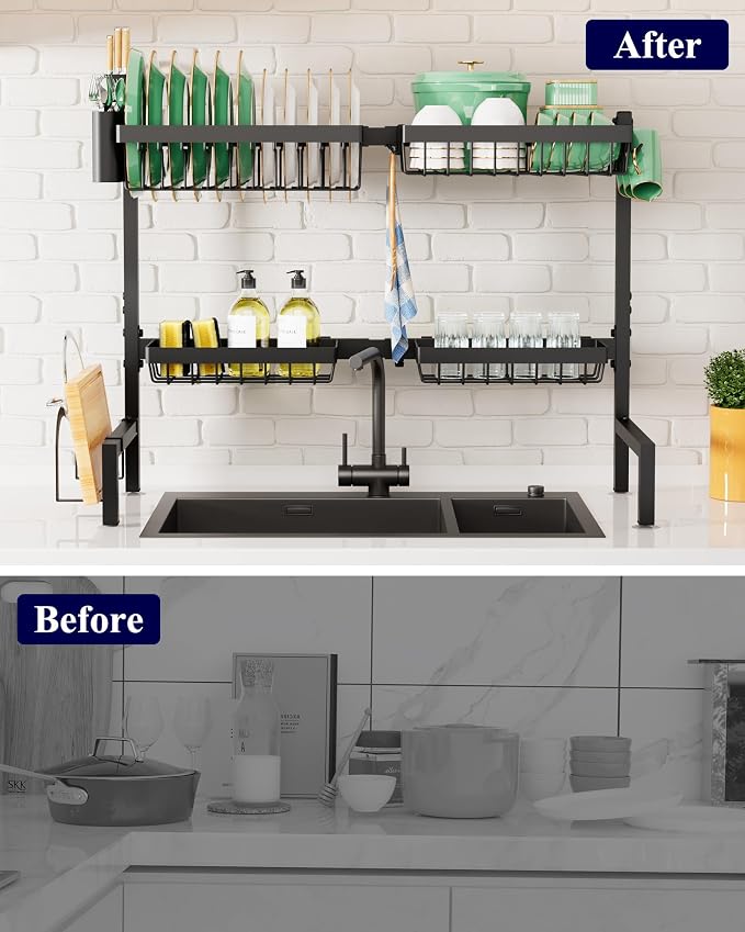 Kitsure Over The Sink Dish Drying Rack - Image 8