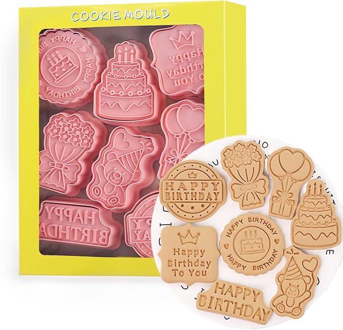 8 Pcs Cookie Cutters Set 3D Holiday Cookie Cutters by Tuxxzis