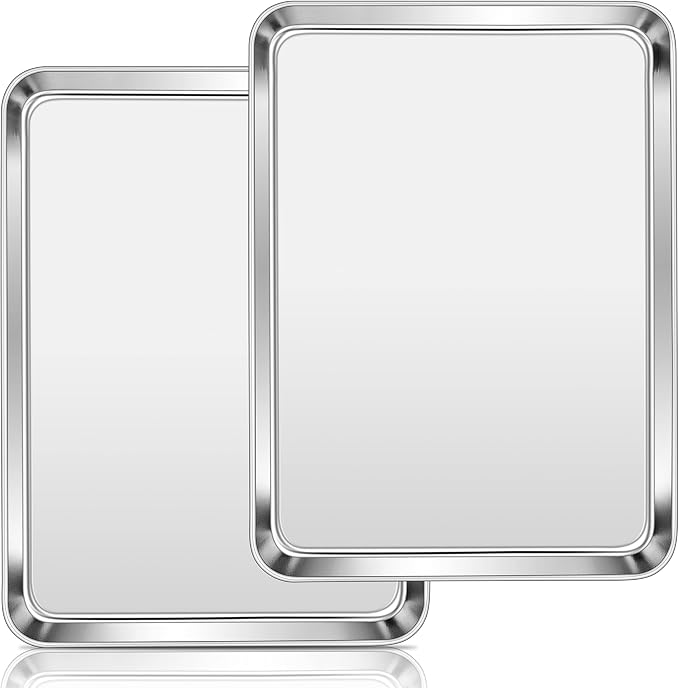 Homikit Baking Pan Sheet Set of 2, Stainless Steel Cookie Sheets Tray by Homikit