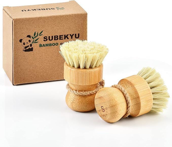 SUBEKYU Bamboo Dish Scrub Brushes by SUBEKYU