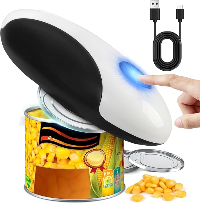Electric Can Opener, USB Rechargeable Can Opener, One-Touch Cordless Can Opener - Image 10