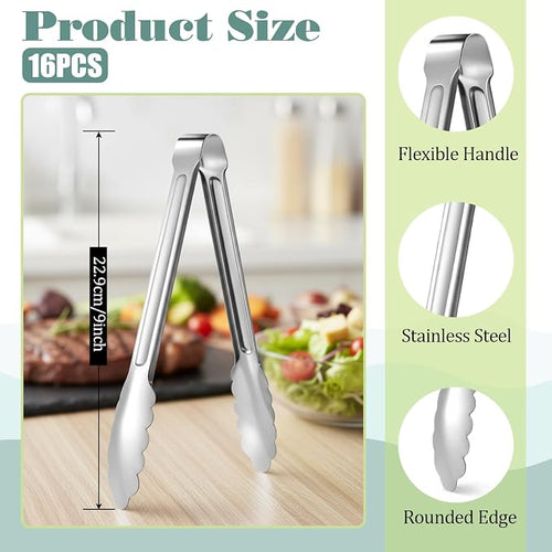 16 Pack Serving Tongs for Buffet - Image 2