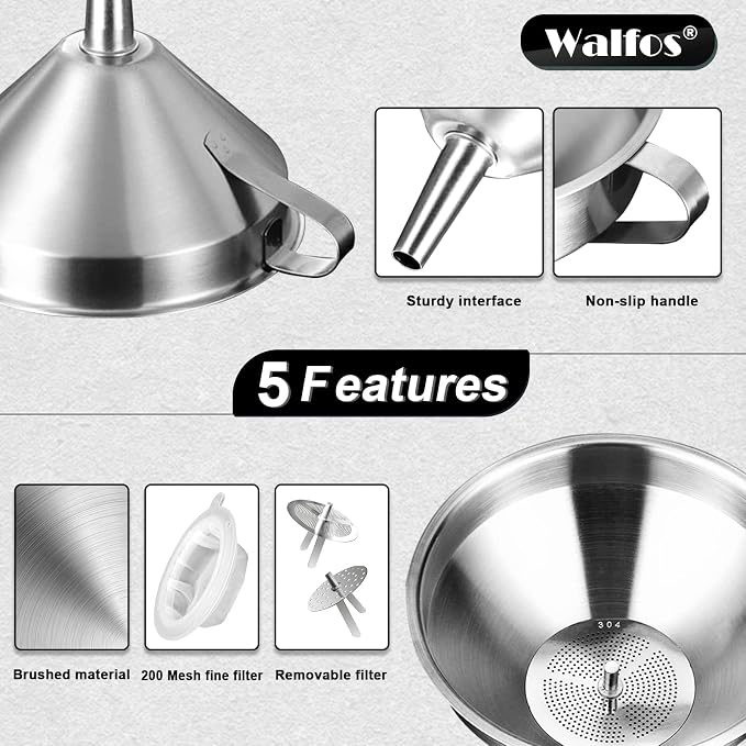 Walfos 3Pcs Kitchen Funnel - Image 6