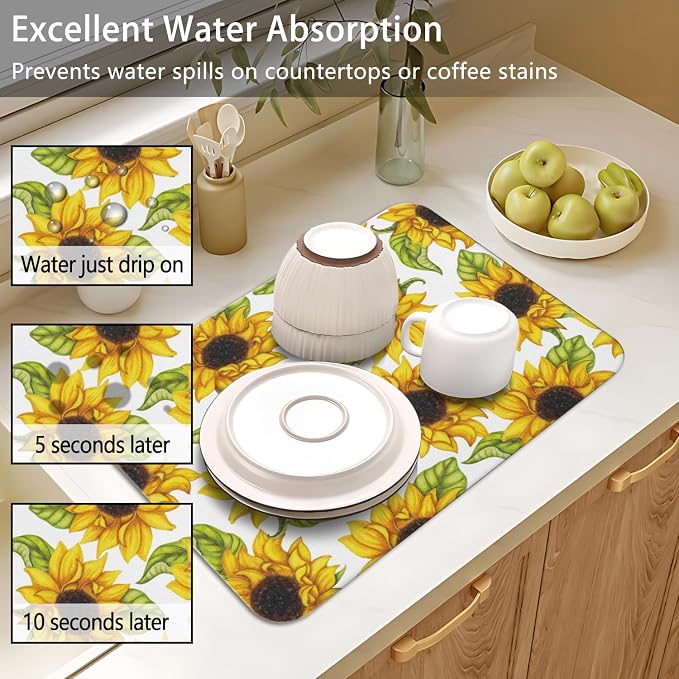 Dish Drying Mat for Kitchen Counter 2 Pack - Image 4