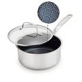 Blue Diamond Hybrid Nonstick Stainless Steel 2QT Saucepan by BlueDiamondCookware