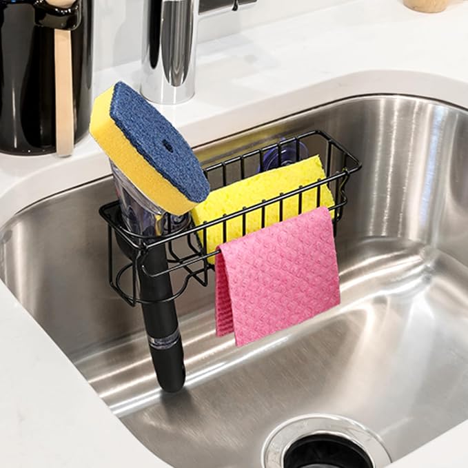 3-In-1 Sponge Holder for Kitchen Sink, 2 Type Suspension Options, Hanging Sink - Image 6