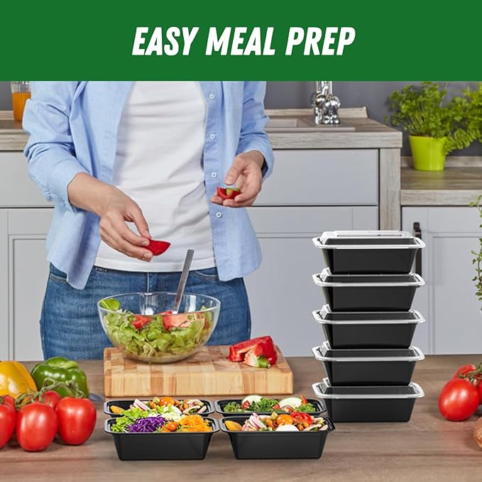 Dealusy 50 Pack 24 oz Meal Prep Containers Reusable - Image 6