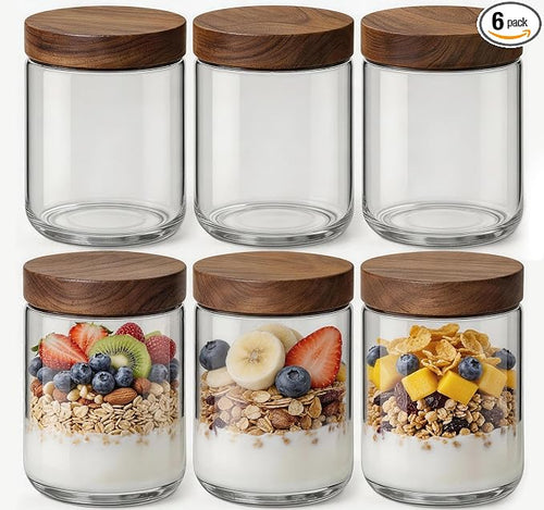16oz 6 Pack Overnight Oats Containers by Osfel