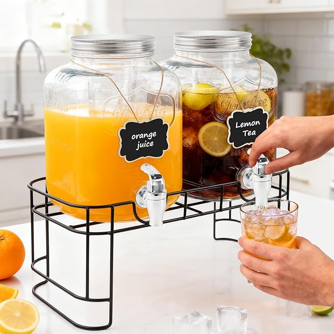 1.5 Gallon Glass Drink Dispensers - Image 7