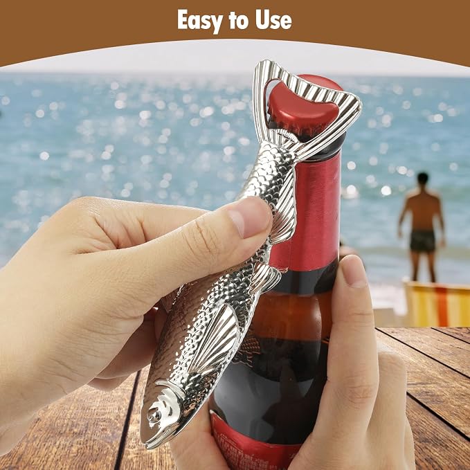 Fish Gifts for Men Fish Beer Bottle Opener, Fishing Gift for Fathers Day - Image 3