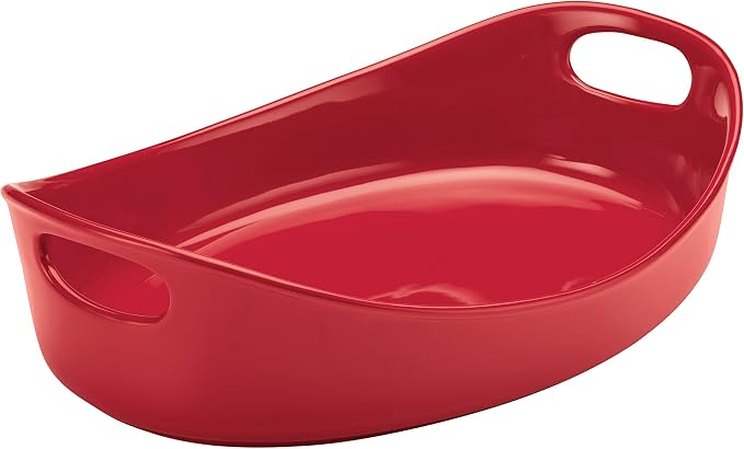Rachael Ray Stoneware Bubble and Brown Oval Baker by RachaelRayKitchenware