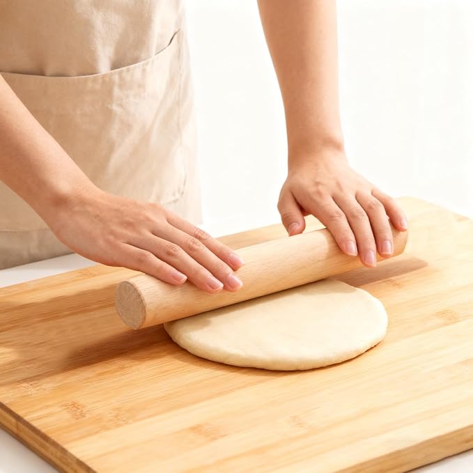 3 Pieces Small Wood Rolling Pin, Dumpling Roller 6.6 Inch Short Rolling Pin - Image 5