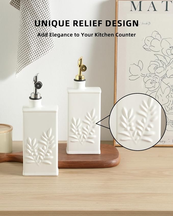 Sweejar Ceramic Olive Oil Dispenser Bottle - Image 3