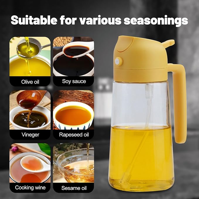 2 In 1 Oil Dispenser And Oil Sprayer, 16 Oz/470 Ml Oil Dispenser - Image 4