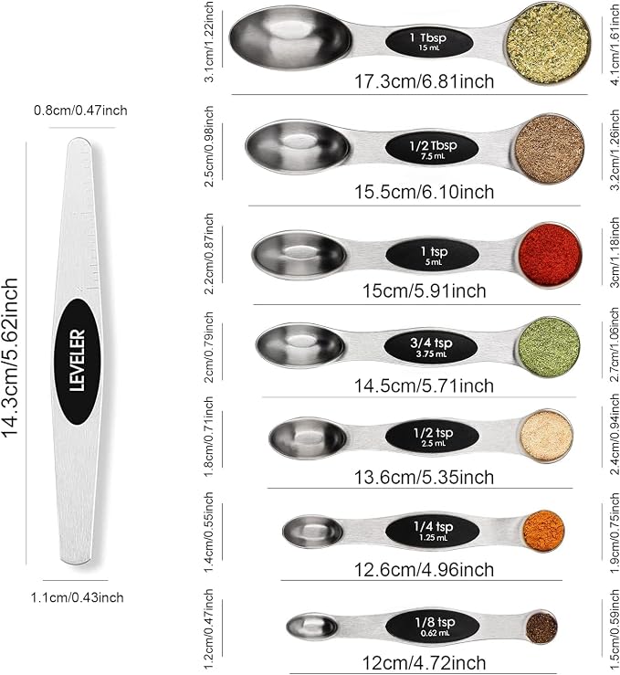 Magnetic Measuring Spoons Set - Image 2