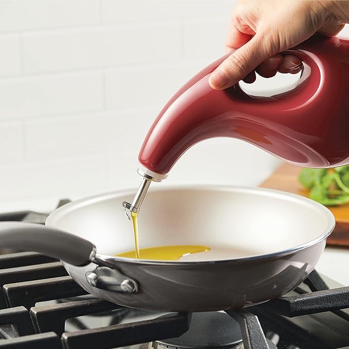 Rachael Ray Ceramic EVOO Oil and Vinegar Dispensing Bottle - Image 11