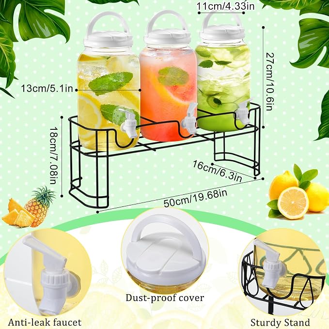 Tanlade 3 Pcs Plastic Drink Dispenser - Image 2