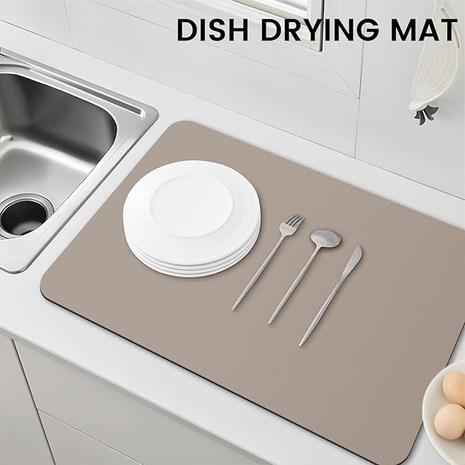 WISELIFE Dish Drying Mat Super Absorbent Drying Mat Large Dish Drying Mats - Image 6