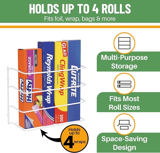 Evelots Kitchen Wrap Organizer - Image 2