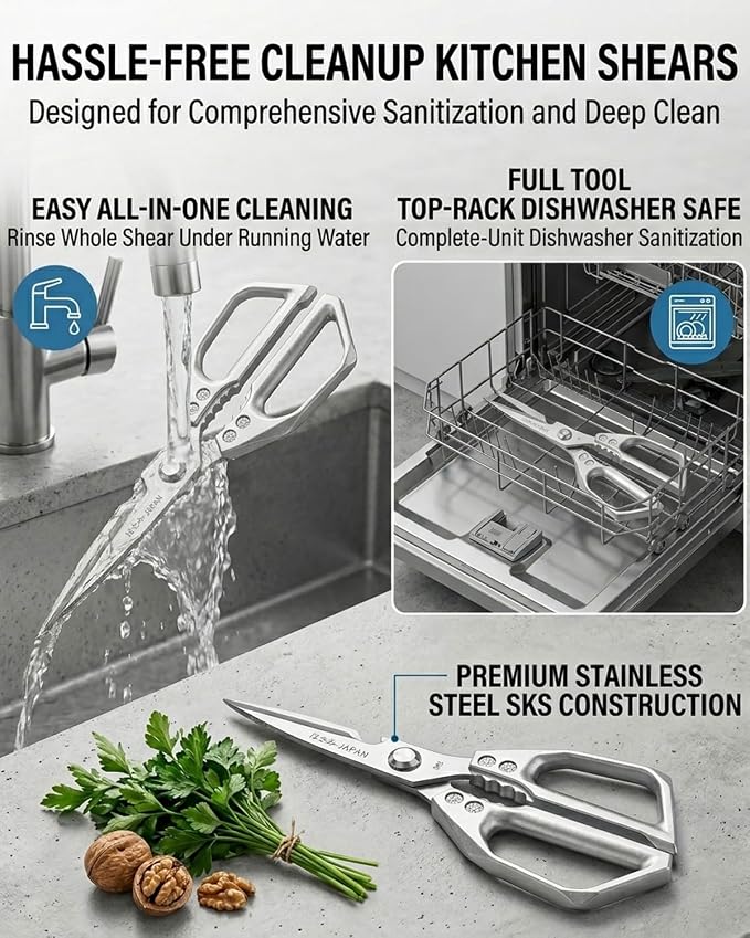 Heavy Duty Poultry Shears, Stainless Steel Kitchen Scissors - Image 6