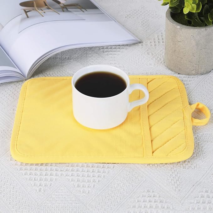 Anyi Pot Holders and Oven Mitts 7" X 9" Heat Resistant Cotton Pocket Pot Holder - Image 3