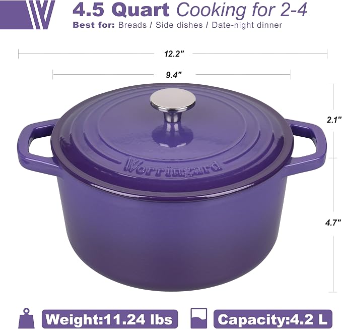 VORRINGARD Enameled Cast Iron Dutch Oven Pot - Image 2