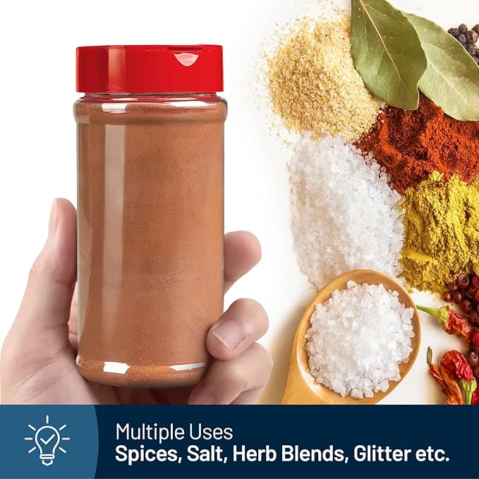 RoyalHouse 6 Pack 16 Oz Plastic Spice Jars - Image 4