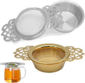 2 Pack Tea Strainers with Drip Bowls Stainless Steel Mesh Tea Infusers Loose by PHITUODA