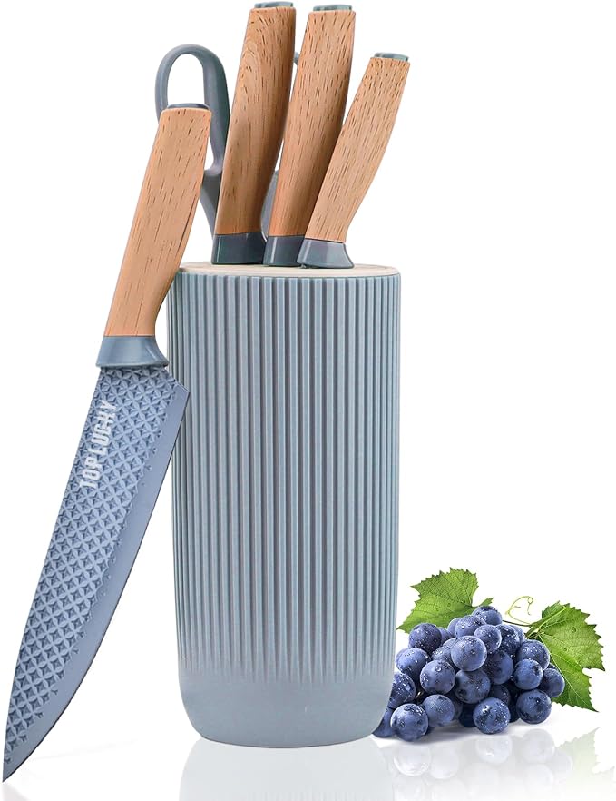 Kitchen Knife Set, Retrosohoo 6-Pieces Blue Sharp Knife Set by RETROSOHOO