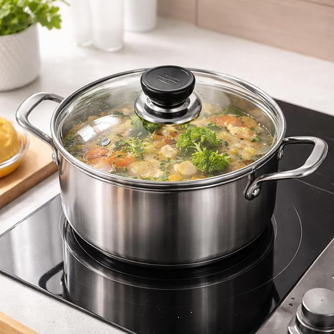 8 Inch Glass Lid for Frying Pan – Tempered Transparent Pot Lid - Image 7