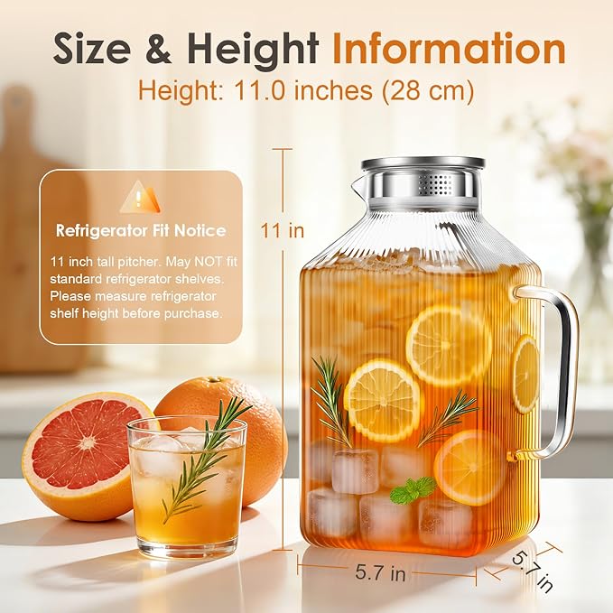 1 Gallon thickened Square Glass Pitcher - Image 5