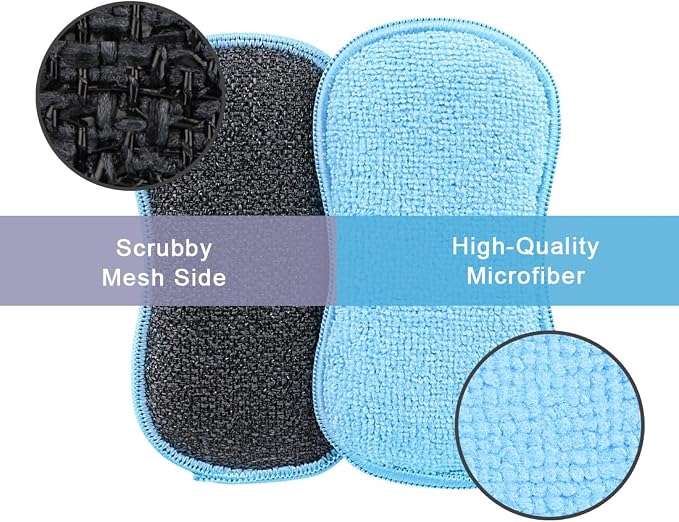 HOMEXCEL 12 Pack Multi-Purpose Scrub Sponges Kitchen, Dish Sponge, Non-Scratch - Image 2