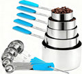 Bopei Measuring Cups and Spoons Set Stainless Steel 10 Piece by Bopei