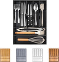 Bellsal Bamboo Silverware Drawer Organizer, Utensil Kitchen Drawer Organizer by Bellsal