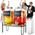 1 Gallon Glass Drink Dispensers by Vsonker