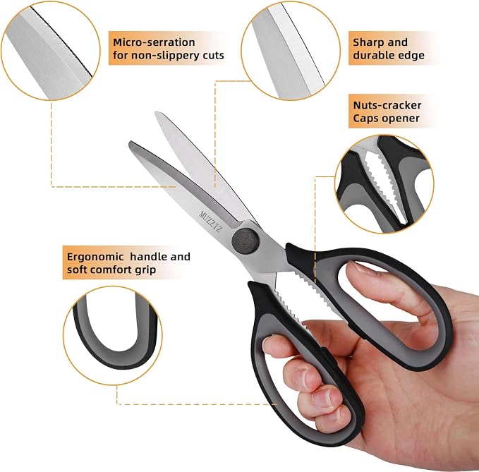 Kitchen Scissors All Purpose, Heavy Duty Stainless Steel Come Apart Kitchen - Image 3