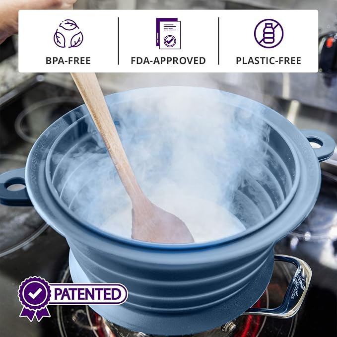 L.I.Q Silicone Splatter Guard – Fits 10 and 12 Inch Pots – Microwave Safe and - Image 7