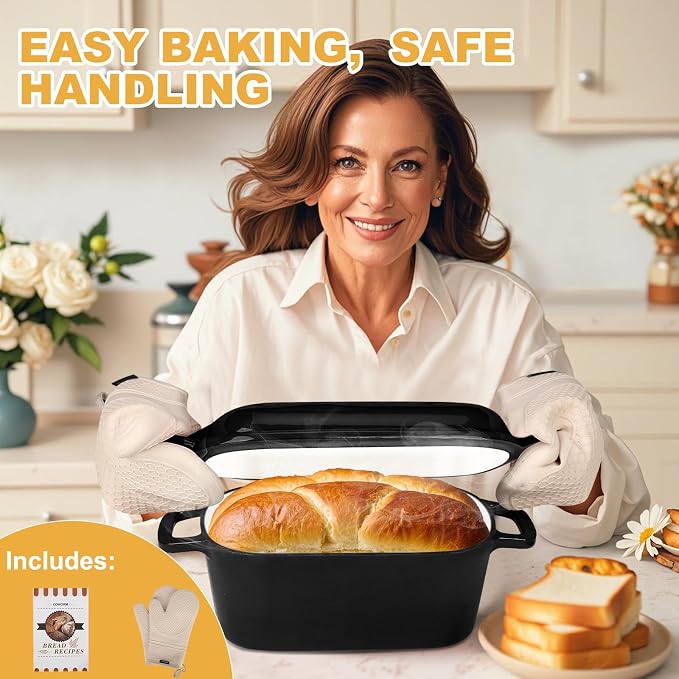 Oval Enameled Dutch Oven for Bread Baking - Image 2