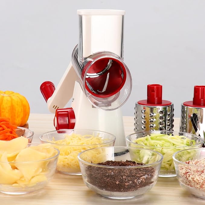 Cambom Rotary Cheese Grater Hand Crank Cheese Shredder - Image 6